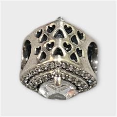 Authentic Pandora Charm, Sparkling Levelled Hearts, #799218C01